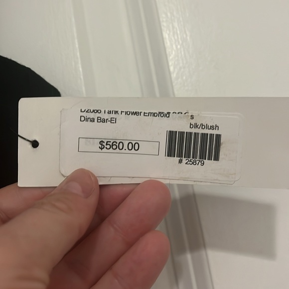 Brand new w/ tag! Black Dina Bar-El Dress w/ flower embroidered. - Picture 4 of 6